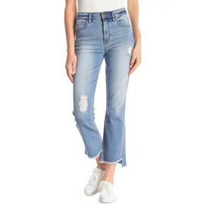 Level 99 distressed cropped jeans